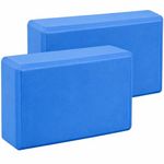2Pcs Yoga Blocks – Anti-Slip Foam Gym Bricks for Pilates, Stretching & Fitness | Lightweight, Durable & Travel-Friendly Yoga Accessories for Exercise & Practice (Pair of blue, 23 x 15 x 7.5 cm)
