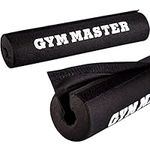 GYM MASTER Weight Lifting Barbell Pad - Neck/Shoulder and Hip Thrust Pad with Secure Hook and Loop Fastening - For Standard and Olympic Bars