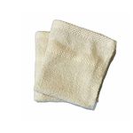 Lyra Linens - 100% Egyptian Cotton Face Flannel Washcloths - Pack of 2 OR 4 500 Gsm Facecloths, 30cm x 30cm Square, Quick Dry And Absorbent Makeup remover Cloths, Gym Towels (Cream, 2)