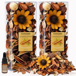 STRN Potpourri Bowl Filler, Sandalwood Scent Potpourri with Essential Oil