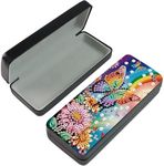 5D Diamond Art Painting Eye Glass Case Glasses Storage Box Diamond Painting Sunglass Case for Adults Flower Butterfly DIY Handmade Diamond Art Glasses Case for Art Craft Gift Travel Eyeglasses Box