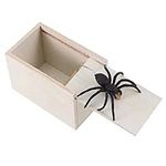 Spider Prank Scare Box Wooden Gag Joke Toys for Gift Party Favors (with Letters 1 Spider in 1 Box) (Color)