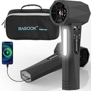 Turbo Dryer Blower for Car & Snow Removal - 134MPH High-Speed Cordless Blower with Type-C Charging, 750W Motor, Adjustable LED Light & SOS Mode - for Car Drying, Camping, Emergency Power