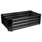 Harbour Housewares Raised Garden Bed - Anthracite - 120 x 60cm - Rectangle - Bottomless Metal Raised Bed Galvanised Steel Planter Box for Growing Outdoor Plants, Vegetables, Flowers and Herbs