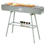 WILLBBQ Commercial Quality Portable Charcoal Grills Multiple Size Hibachi BBQ Lamb Skewer Folded Camping Barbecue Grill for Garden Backyard Party Picnic Travel Outdoor Cooking Use(39.4x7.1x5.1 inch)