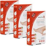 Baby Foot Original Exfoliant Foot Peel Mask - Repair Rough Dry Cracked Feet and remove Dead Skin, Repair Heels and enjoy Baby Soft Smooth Feet - 210mls Lavender Scented Pair contains 17 natural extracts (3 Pack)