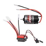 ESC RC Brushed Motor, 360A Brushed Electronic Speed ​​Controller + 550 Brushed Motor 1:10 RC Car Upgrade Spare Part(21T)