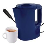 12v Blue Electric Kettle - Portable Van Car Lorry Cig Lighter 1ltr Plug in Motor Home | Plug Into Cigarette Lighter Charger | Portable Travel Kettle | Fast Boil Heater | Car Lorry Truck