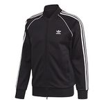 adidas Originals Men's Adicolor Classics Super Star Track Jacket, black/white, Small