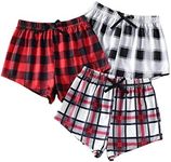 Milumia Girl's 3 Pieces Casual Plaid Print Elastic Waist Comfy Summer Fall Shorts Multicolor 8 Years