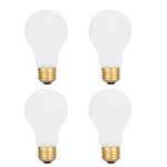 40 Watt A19 E26 Medium Base 130 Volt Incandescent Light Bulbs, Frosted Standard Household Bulbs for Bedroom, Living Room (4 Pack)