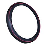 Mayco Bell Boat Steering Wheel Cover Microfiber Leather 13-13.5 inch (Black Red)