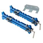 Rockler Mini Deluxe Panel Clamps (2-Pack) - Powerful Four-Way Pressure Cabinet Clamps - Sawtooth Pattern Mini Clamp Set w/Clamp Rails, Storage Rack & More - Great for Small Panel, Cutting Boards