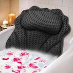 Bath Pillow RUVINCE Ergonomic Luxury Bathtub Pillow with Head,Neck, Shoulder and Back Support, 4D Bath Pillows for tub with 6 Powerful Suction Cups, Fits All Bathtub