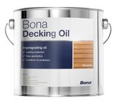 Bona Decking Oil Teak Shade (2.5 Ltrs)(88 oz) (Specially Designed for Outdoor/Exterior Wood/Wooden Surfaces, Wood Polish) Cobalt Free Formula | Wood Oil | Wood Finish | Plant Based Oil