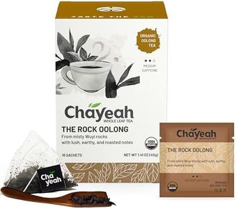 CHAYEAH, The Rock Oolong, Authentic Wuyi Rock Oolong Tea, Whole Leaf Tea Bag, USDA Organic, Caffeinated (16 Pyramid Tea Sachets)