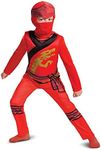 Disguise Jumpsuit Kai Lego Ninjargo Costume for Kids, Ninja Costume Kids Size S