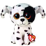 TY Toys Luther Spotted Dalmatian Beanie Boos Regular | Beanie Baby Soft Plush Toy | Collectible Cuddly Stuffed Teddy, White/Black (2009295)