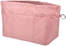 Vercord Handbag Purse Tote Pocketbook Organizer Insert Zipper Closure 11 Pockets (Pink, Medium)