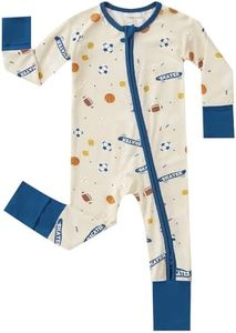 pureborn Baby Boys Sleeper Viscose from Bamboo Pajamas 2-Way Zipper Snug Fit Sleepwear Sports 12-18 Months