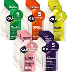 GU Energy Original Sports Nutrition Energy Gel, Vegan, Gluten-Free, Kosher, and Dairy-Free On-the-Go Energy for Any Workout, 24-Count, Assorted Fruity Flavors