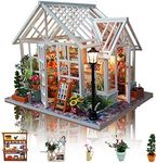GuDoQi DIY Miniature Dollhouse Kit, Tiny House kit with Music, Miniature House Kit 1:24 Scale, Great Handmade Crafts Gift for Birthday Christmas, Beautiful Flower Shop