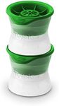 Tovolo Golf Ball Ice Molds, Set of 2 Golf Ball-Shaped Ice Sphere Molds, Stackable Sports Ice Molds, Sports-Themed Ice Makers, Giftable Sports Whiskey Ice Ball Molds, BPA-Free & Dishwasher-Safe Green
