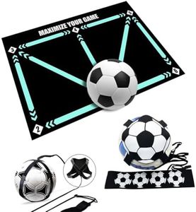 Football Footstep Training Mat,Enhance Your Soccer Skills with Non-Slip and Soccer Kick Trainer Belt,New Type Soccer Training Equipment,Sport Mat-Silent Shock Training Mat,Child's Soccer Mat