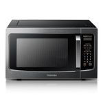 TOSHIBA TMC16S4ABS/CA Countertop Microwave Oven with Inverter Technology, Kitchen Essentials, Smart Sensor, Auto Defrost, 1.6 Cu.ft, 13.6" Removable Turntable, 33lb.&1250W, Black Stainless Steel