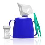 RE-GEN Steam Inhaler Kit + Menthol Crystals & Re-Usable Plastic Tweezers. Clear Nasal Congestion, Relieve Cold Flu Symptoms