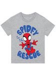 Marvel Spiderman T Shirt | Spidey and His Amazing Friends Boys Tshirt | Spidey Boys' T-Shirts | Grey 3-4 Years