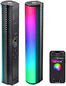 NEEWER RGB Light Wand with APP Control, Magnetic Handheld Photography Video Light Stick,2500K~8500K Dimmable CRI95+ Full Color LED Tube Bar with 2550mAh Battery, 17 Light Scenes for Vlog, TL21C