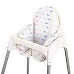 Dadouman Inflatable & Reversible Supporting Cushion for Baby High Chairs, Baby Wooden High Chair Cushion (Flags)