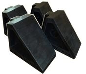 Workhorse Automotive Solid Rubber Heavy Duty Wheel Chocks, Pack of 4