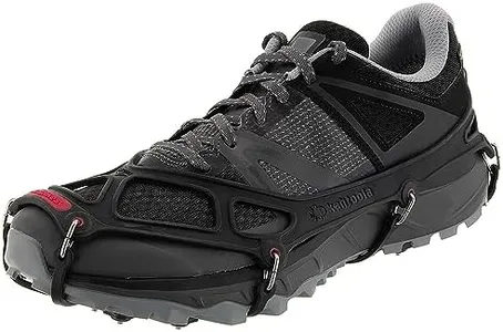 Kahtoola EXOspikes Footwear Traction for Winter Hiking & Running in Snow, Ice & Rocky Terrain - Black - X-Small