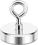 DIYMAG Super Strong Neodymium Fishing Magnets, 300 lbs(136 KG) Pulling Force Rare Earth Magnet with Countersunk Hole Eyebolt Diameter 1.97 inch(50mm) for Retrieving in River and Magnetic Fishing