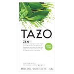 TAZO Zen Green Tea Bags - 20 Count (Pack of 1), Pure, Rich, Natural Energy & Focus, Smooth, Fresh & Lightly Caffeinated, Enjoy Hot or Iced