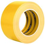 LLPT Duct Tape Premium Grade Fabric Gaffer Tape 60MM x 30M x 0.23MM Residue Free Strong Adhesive Color Yellow(DT247)