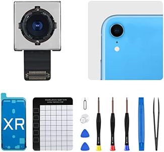 for iPhone XR Back Camera Replacement Module 12MP Main Rear Lens Parts iPhoneXR 6.1" with Wide Lens OIS HDR Photos 4K Video Flex Cable Fix Assembled Repair Tools Kit for A1984 A2105 A2106 A2108