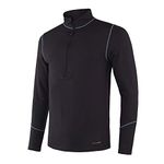 Terramar Men's Thermolator Half Zip, Black, L