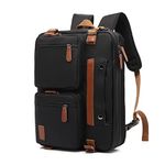 Molnia 3 in 1 Laptop Backpack, 17.3 inch Computer Bags for Men, Laptop Backpack for Men, for Travel College Men Women, Black