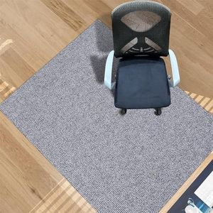 Chair Mat 140 * 90CM Office Mats for Rolling Chairs Low-Pile Office Floor Mat with Non-Slip TPE Rubber Backing for Hardwood Tile Floor (Light Grey, Midum)