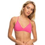 Roxy Women's Beach Classics Athletic Bikini Top, Shocking Pink 232, Large