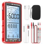 Serplex® Digital Multimeter Tester Auto-Ranging TRMS 6000 Counts Voltmeter Smart USB Rechargeable Meter Measures AC/DC Current/NCV/Voltage/Ohm/Amp/Resistance/Diodes/Countinuity/Capacitance/Temperature