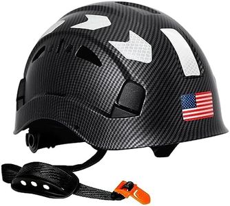 Aolamegs Vented Hard Hats Construction OSHA Approved - Black Carbon Fiber Custom Hard Hats for Men,ANSI Z89.1 Class C Safety Helmet with Chinstrap Ratchet,6 Point Suspension Low Profile Hard Hat