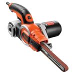 Black+Decker KA902EK Belt Sander (Sander for Wood, Metal, Stone, Plaster and Plastic, Suction Device, for Sanding, Fileing, Sharpening and Rust Removal in Hard-to-Reach Areas)