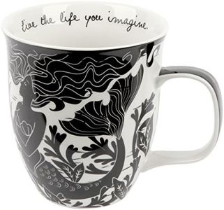 Karma Gifts Black and White Boho Mug, 16 oz, Mermaid