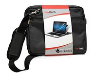 Navitech Black Sleek Premium Water Resistant Shock Absorbent Carry Bag Case Compatible with The Dell Inspiron 13 7000 2 in 1 / Dell Latitude 11 3190 2in1 / Dell Latitude 7400 2 in 1 14"