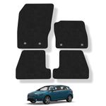 Car Mats Compatible with Ford Focus (2015-2018) [MK3] Tailored Fit Carpet Floor Mat Set Accessory Black Custom Fitted 4 Pieces with Clips - Anti-Slip Backing & Black Trim Edging