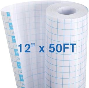 KTRIO Self-Adhesive Laminating Roll 12" x 50FT, Clear Lamination Vinyl Roll Self Sealing Laminating Sheets for Crafts, No Heat Laminate Sheets for Stickers, School & Office, No Machine Needed